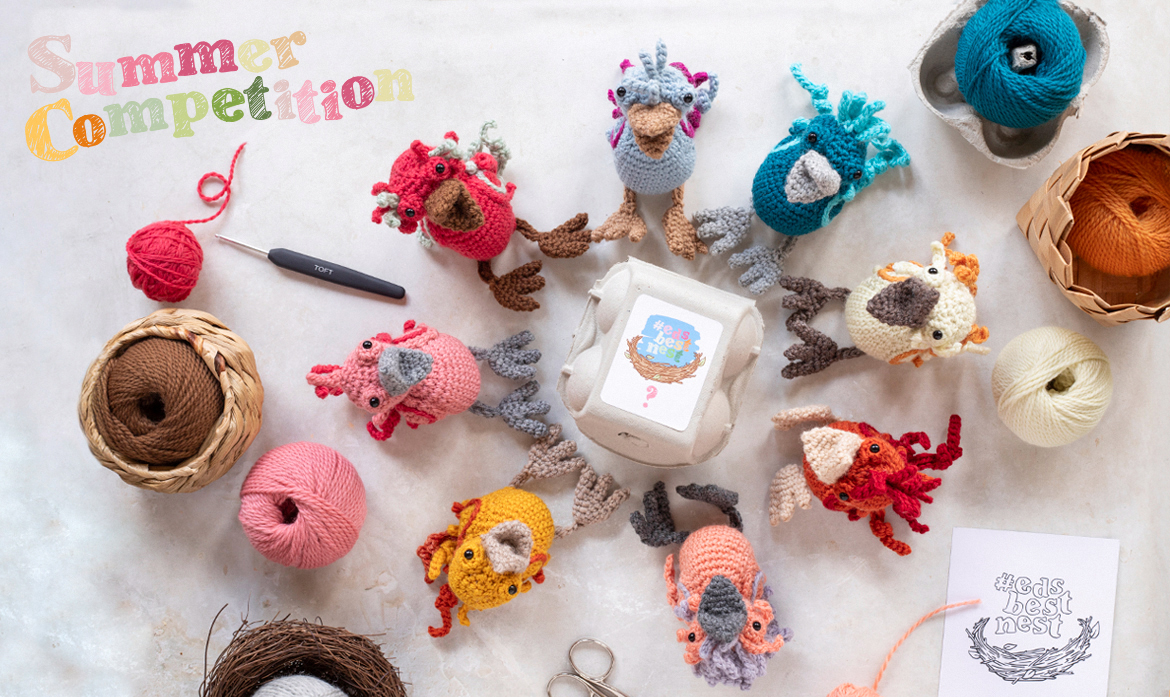 Summer photography competition crochet a mini bird and win